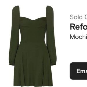 Reformation Mochi sweetheart neckline mini dress